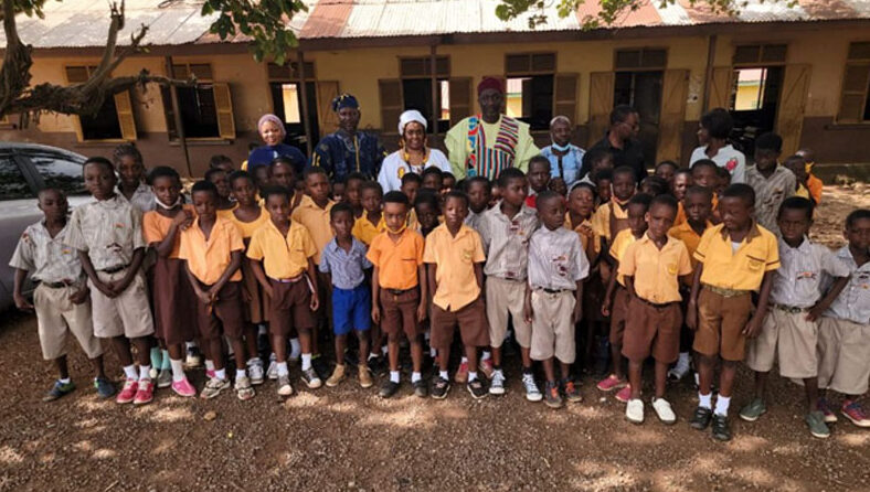 Visiting a school in Ghana